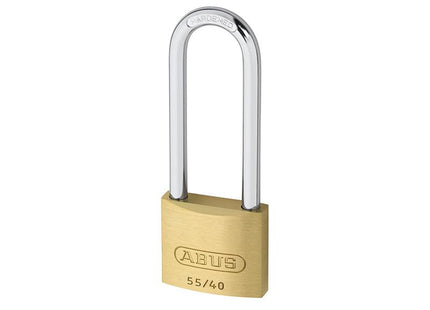 ABUS Mechanical 55/40Mm Brass Padlock 63Mm Long Shackle Carded