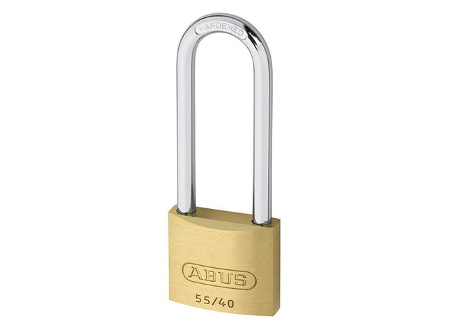 ABUS Mechanical 55/40Mm Brass Padlock 63Mm Long Shackle Carded