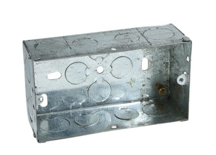 Metal Twin Socket Box 35mm (Pack 5)