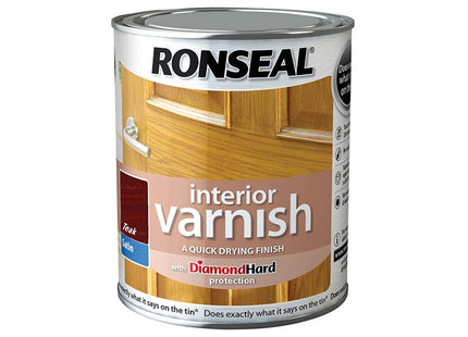 Ronseal Interior Varnish Quick Dry Satin Teak 250Ml