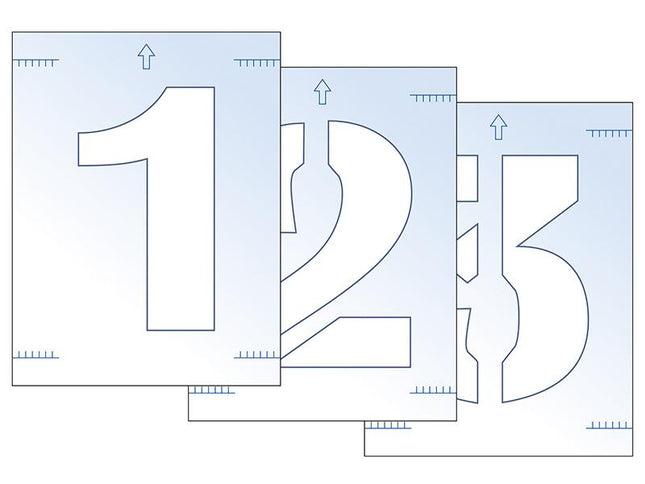 Scan Number Stencil Kit 300Mm