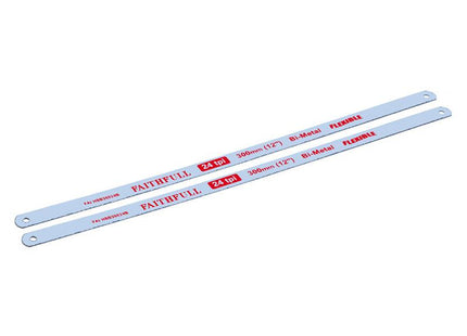 Faithfull Hacksaw Blades 300Mm (12In) X 24Tpi Pack 2