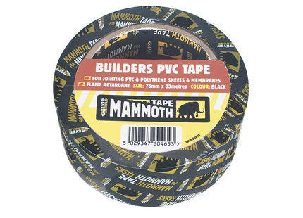 Everbuild Builder'S Pvc Tape Black 75Mm X 33M