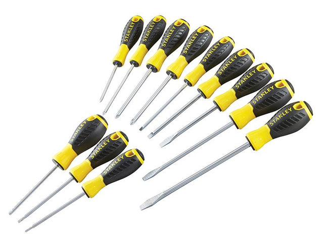 Stanley Tools 0-60-212 Essential Screwdriver Set, 12 Piece Sl/Ph/Pz/Tx