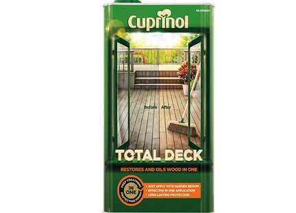 Cuprinol Total Deck Restore & Oil Wood Clear 5 Litre