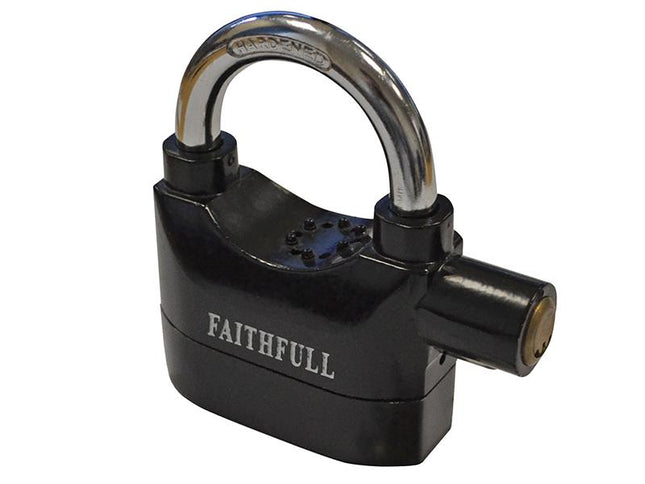 Faithfull Padlock With Security Alarm 70Mm