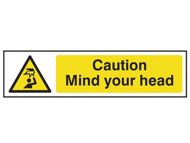 Scan Caution Mind Your Head - Pvc 200 X 50Mm