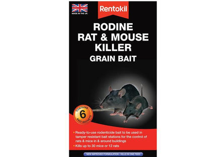 Rentokil Rodine Rat & Mouse Killer Grain Bait 6 Sachets