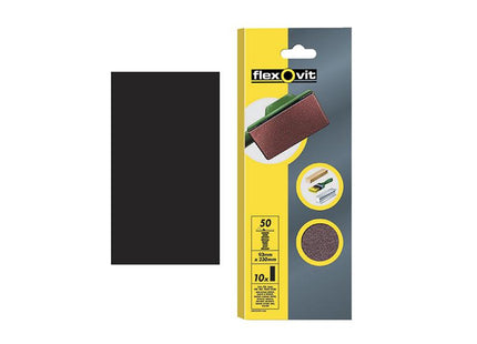 Flexovit 1/2 Sanding Sheets Orbital Plain Fine 120 Grit (Pack Of 10)
