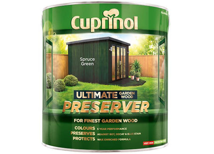 Cuprinol Ultimate Garden Wood Preserver Spruce Green 4 Litre