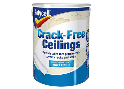 Polycell Crack-Free Ceilings Smooth Matt 5 Litre