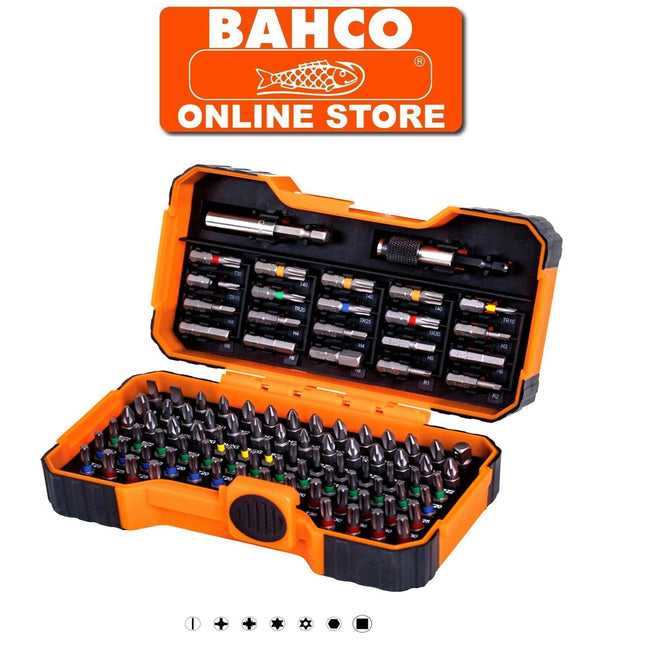 Bahco 100 Piece Colour Bit Set Display (8 x Sets)