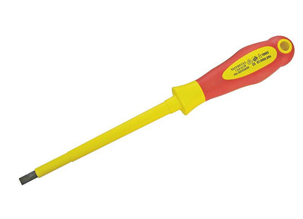 Faithfull Vde Soft Grip Screwdriver Parallel Slotted Tip 6.5 X 150Mm
