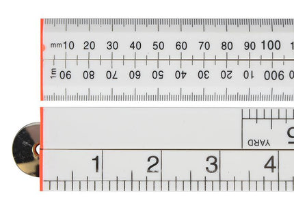 Faithfull Folding Rule White Abs Plastic 1M / 39In