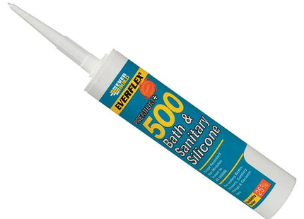 Everbuild 500 Bath & Sanitary Silicone Sealant Sandstone 290Ml