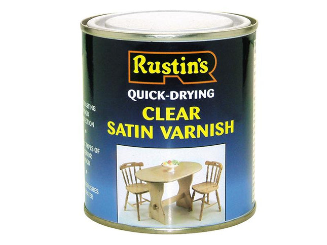 Rustins Quick Dry Varnish Satin Clear 1 Litre