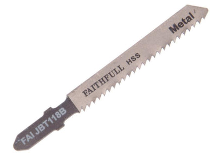 Faithfull Metal Cutting Jigsaw Blades Pack Of 5 T118B