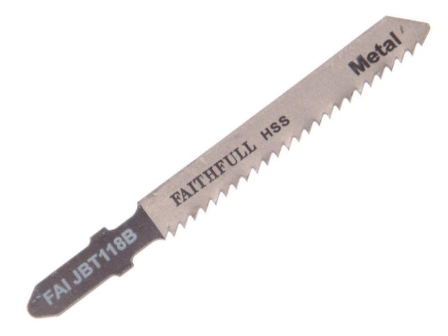 Faithfull Metal Cutting Jigsaw Blades Pack Of 5 T118B