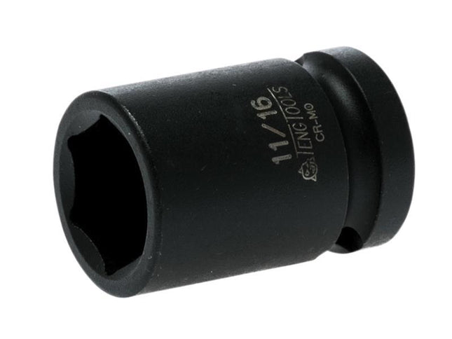 Teng Impact Socket Hexagon 6 Point 1/2In Drive 11/16In