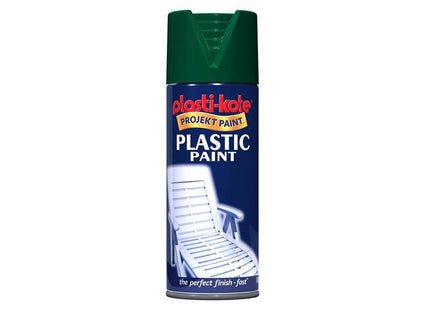 Plastikote Plastic Paint Spray Hunter Green Gloss 400Ml