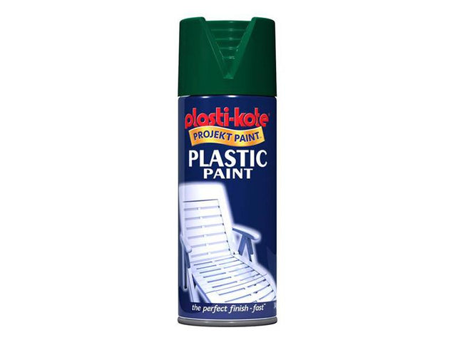 Plastikote Plastic Paint Spray Hunter Green Gloss 400Ml