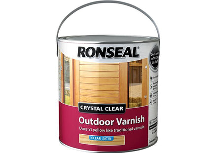 Ronseal Crystal Clear Outdoor Varnish Satin 2.5 Litre