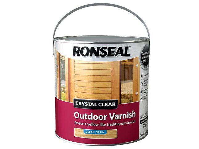 Ronseal Crystal Clear Outdoor Varnish Satin 2.5 Litre