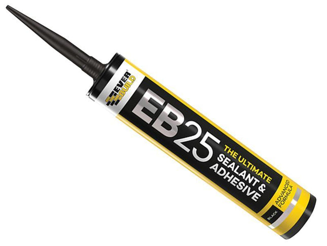 Everbuild EB25 Hybrid Sealant Adhesive Black 300ml