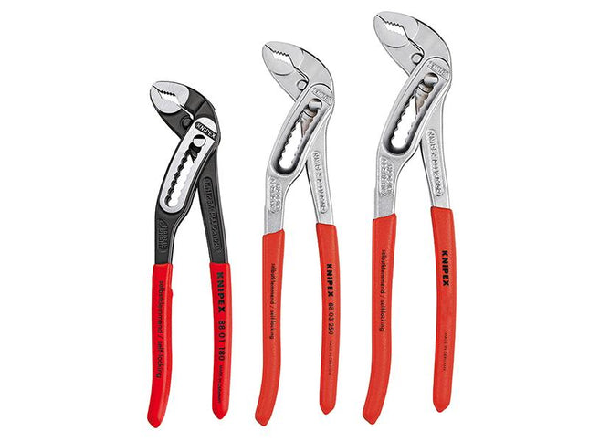 KNIPEX Alligator Water Pump Pliers Set Of 3 (180Mm  250Mm & 300Mm)