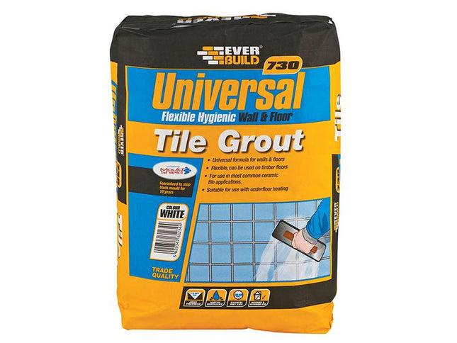 Everbuild Universal Flexible Grout White 5Kg