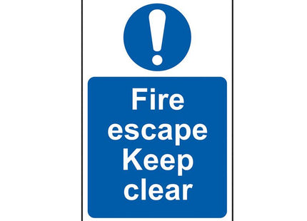 Scan Fire Escape Keep Clear - Pvc 200 X 300Mm