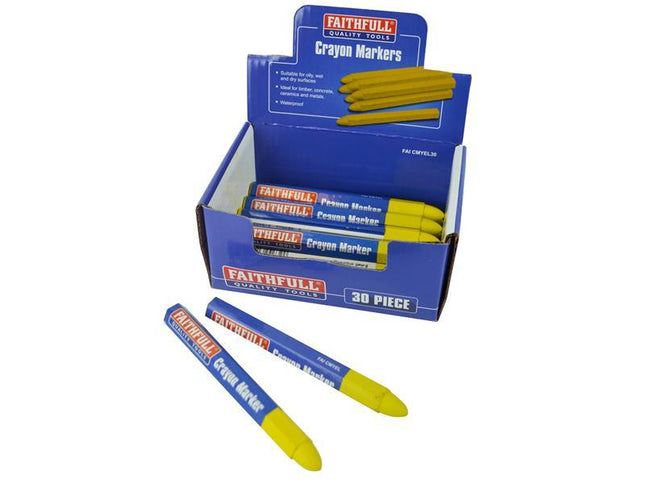 Faithfull Crayon Marker Yellow (Cdu Of 30)