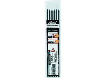Markal Trades-Marker Dry Graphite Refills (Pack Of 6)