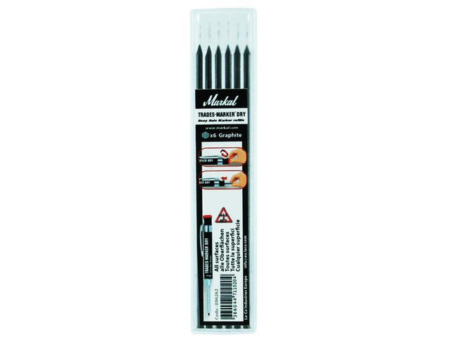 Markal Trades-Marker Dry Graphite Refills (Pack Of 6)