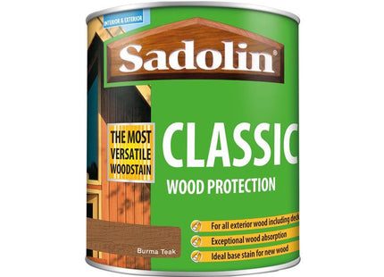 Sadolin Classic Wood Protection Burma Teak 1 Litre