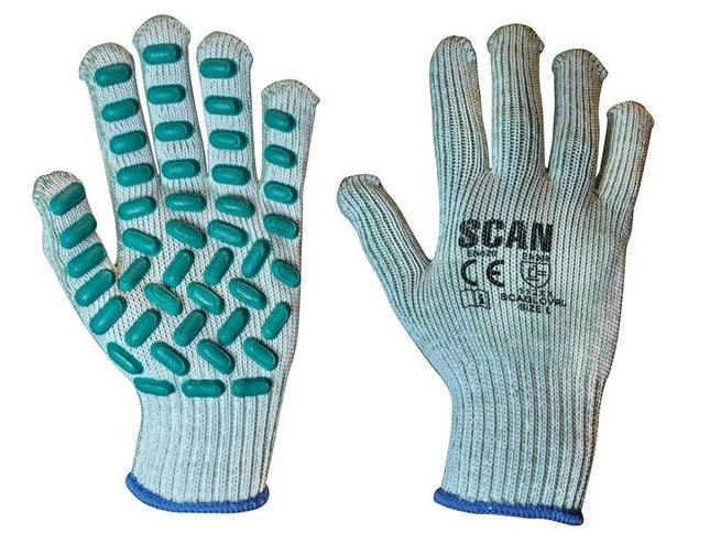 Scan Vibration Resistant Latex Foam Gloves - Large (Size 9)