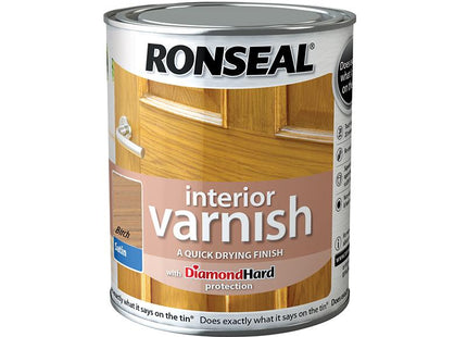 Ronseal Interior Varnish Quick Dry Satin Birch 750Ml