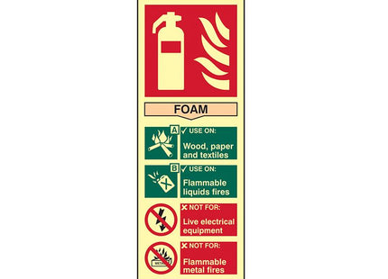 Scan Fire Extinguisher Composite Foam - Photoluminescent 75 X 200Mm