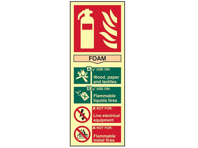 Scan Fire Extinguisher Composite Foam - Photoluminescent 75 X 200Mm