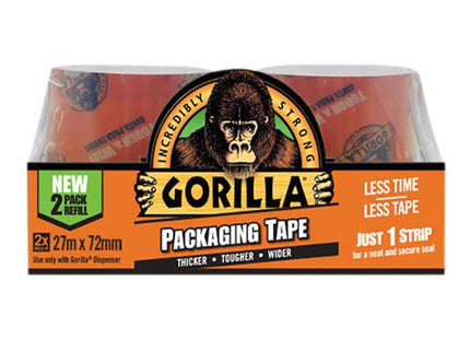 Gorilla Glue Gorilla Packaging Tape 72Mm X 27M Refill Pack Of 2
