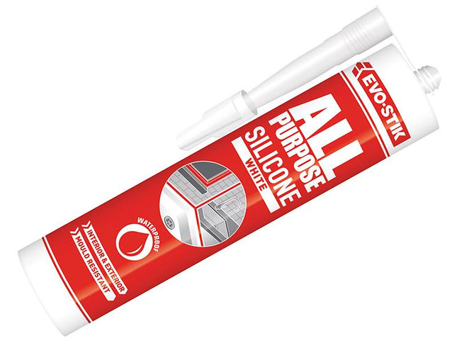 Evo-Stik 112902 All Purpose Flex Silicone Sealant White C20