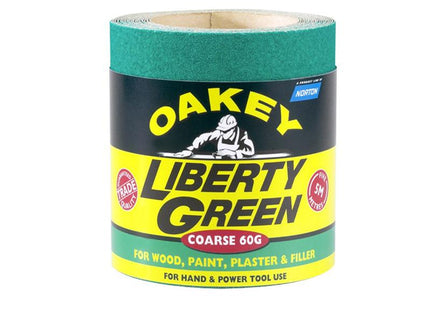 Oakey Liberty Green Sanding Roll 115Mm X 5M Extra Coarse 40G