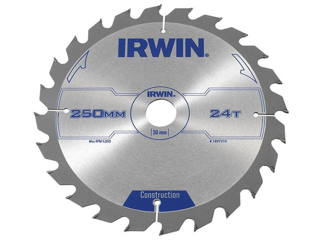 IRWIN General Purpose Table & Mitre Saw Blade 250 X 30Mm X 24T Atb