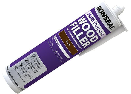Ronseal Multi Purpose Wood Filler Cartridge Dark 310Ml