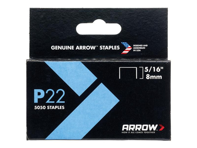 ARROW P22 Staples 8Mm ( 5/16In) Box 5050