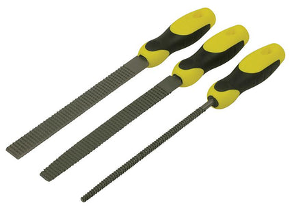 Stanley Tools Rasp Set 3 Piece Round   1/2 Round  Flat 200Mm (8In)