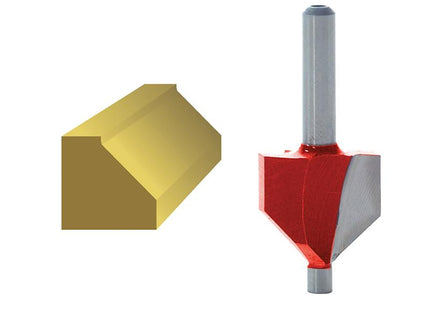 Faithfull Router Bit Tct 45 Chamfer 1/4In Shank