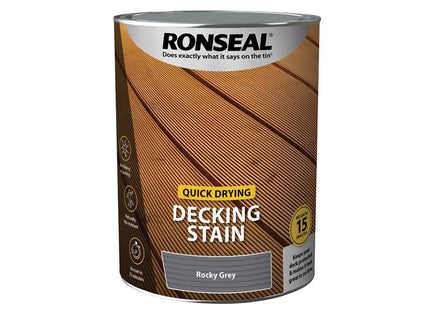Ronseal Quick Drying Decking Stain Rocky Grey 5 litre