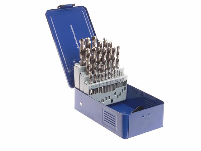 Faithfull Hss Drill Bit Set Of 25 M2 1 - 13Mm & Case