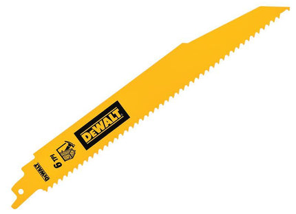 DEWALT Bi-Metal Wood Demolition Reciprocating Blade 228mm x 6 TPI (Pack 5)